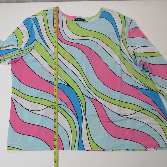 Cactus Flower Women's Retro Groovy Blouse Top - Picture 6 of 6